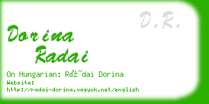 dorina radai business card